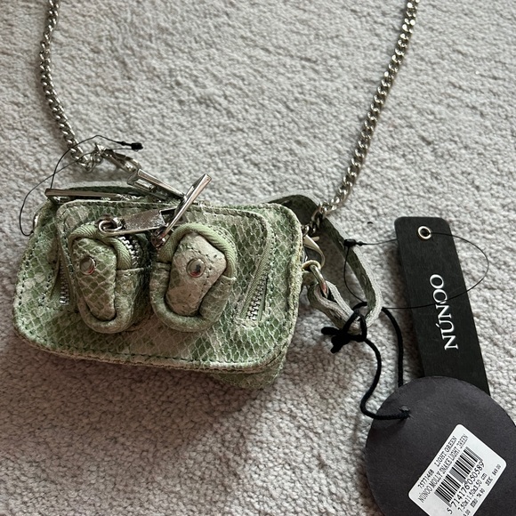 NUNOO Green Snake Print Mini Crossbody Molly Bag - Picture 2 of 7